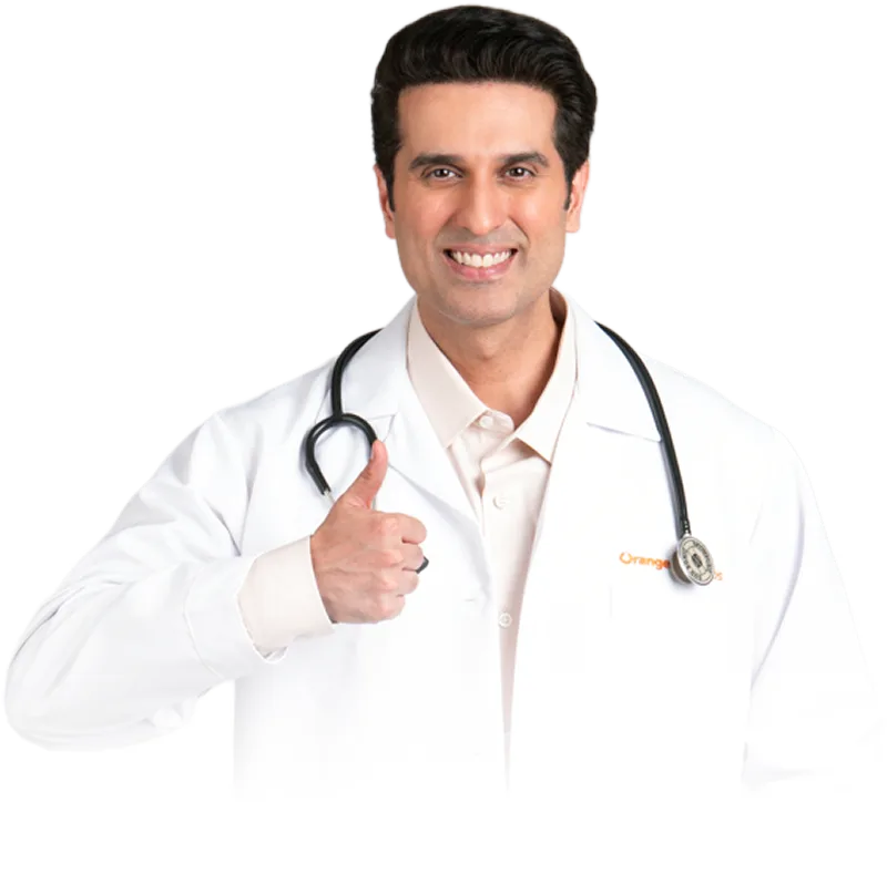 Doctor with a stethoscope giving a thumbs-up