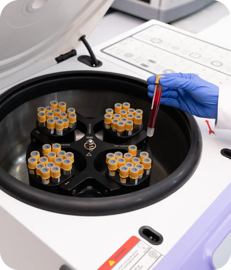 Technicians at automated diagnostic stations